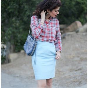 Jcrew pencil skirt light teal